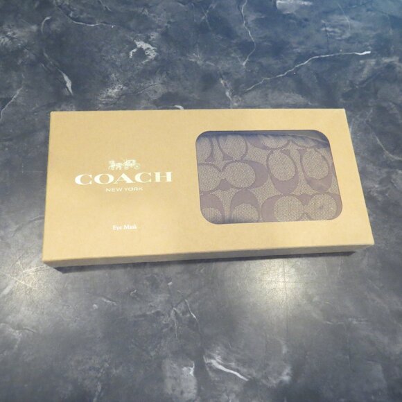 Coach Khaki Signature Eye Mask – NWT – 21 x 8.5 cm (B1) - Picture 2 of 6